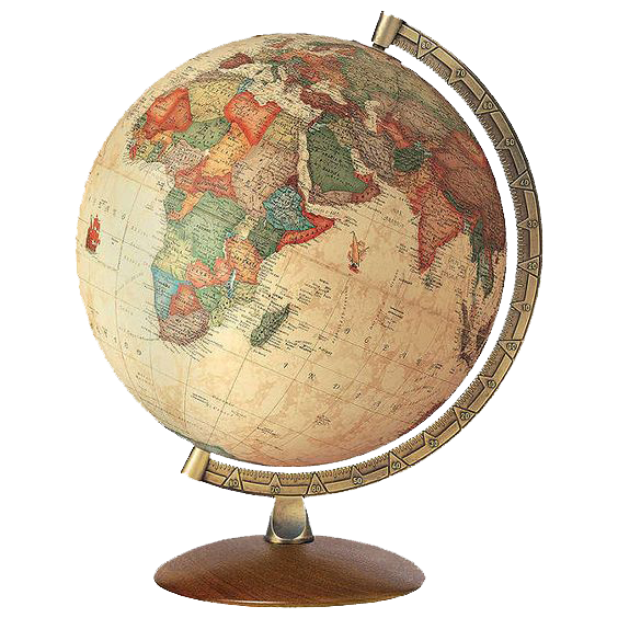 mapamundi de colores tierra y circular